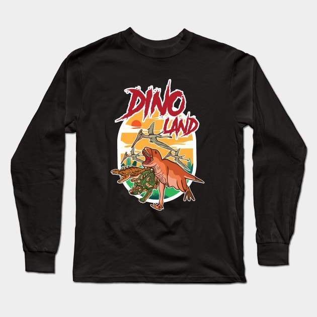 dino land Long Sleeve T-Shirt by Mcbraay